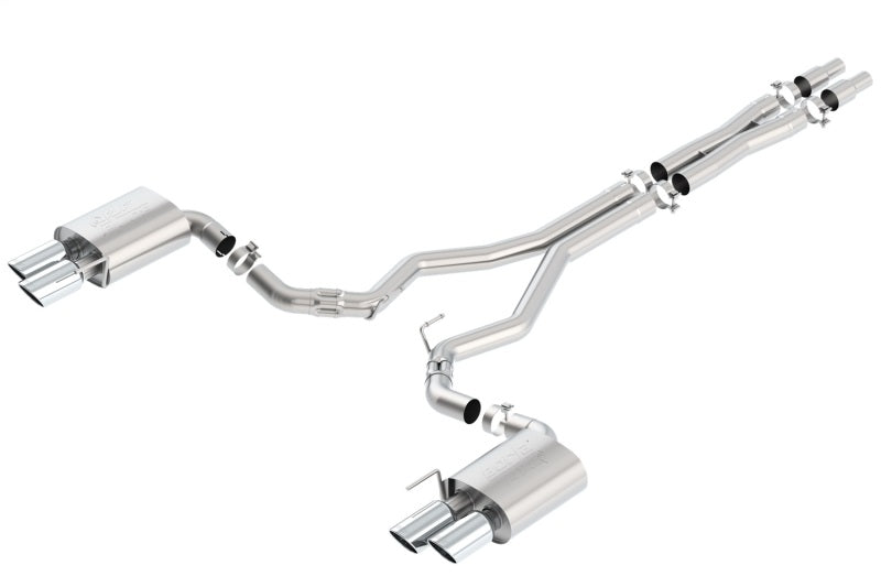 Borla 2018 Ford Mustang GT 5.0L AT/MT (without Valves) ATAK 3in Cat-Back Exhaust with Polished Tips - photo 2