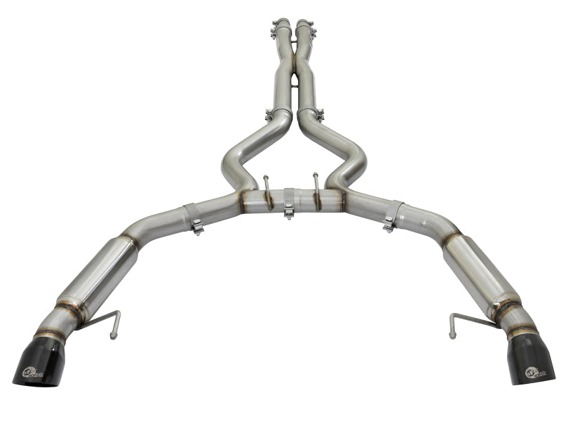 aFe MACH Force-Xp 3in 304 Stainless Steel Sport Tone Cat-Back with Black Tips 2015-2017 Ford Mustang V6-3.7L/V8-5.0L - photo 2