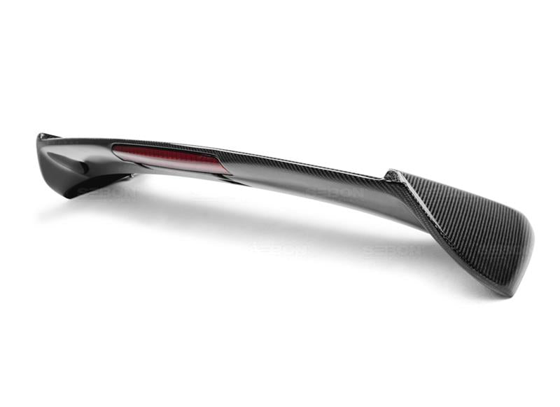 Seibon 2008-2011 Subaru WRX/STI Hatchback STI-Style Carbon Fiber Rear Spoiler w/ LED Light Included - photo 2