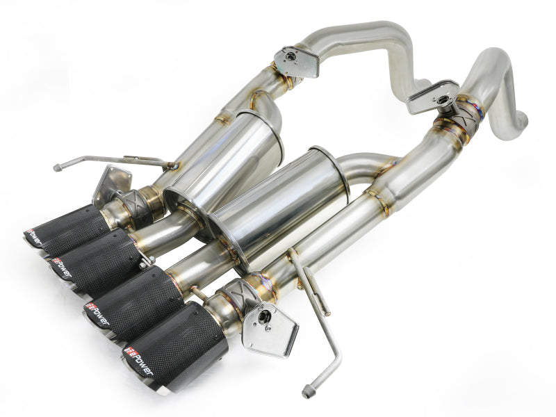 aFe MACH Force-Xp Axle-Back Exhaust System with Carbon Fiber Tips Chevrolet Corvette (C7) 2014-2019 6.2L - photo 3