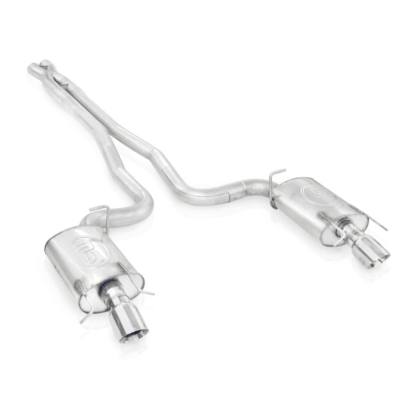 Stainless Works 2009-2015 Cadillac CTS-V Sedan 3in Cat-Back System X-Pipe Chambered Mufflers 4in Tips - photo 2