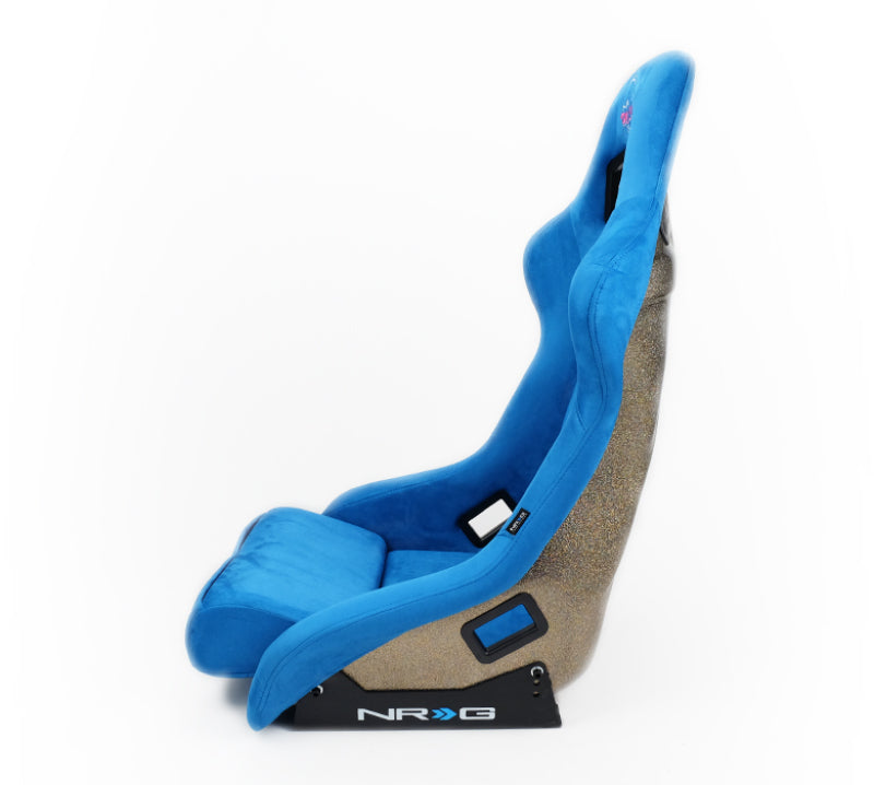 NRG FRP Bucket Seat ULTRA Edition - Large (Blue Alcantara/Gold Glitter Back) (FRP-302BL-ULTRA) - photo 7