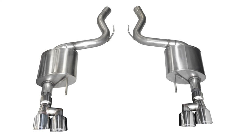 CORSA Performance 2018-2023 Ford Mustang V8 5.0L 3in Axle-Back Dual Rear Exit with 4in Polished Pro-Series Tips - photo 2