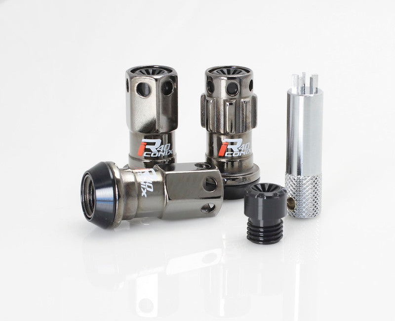 Project Kics 12x1.50 R40 Iconix Classical Lug Nuts w/ Black Plastic Cap - 20 - No Locks (WRIF01CK)