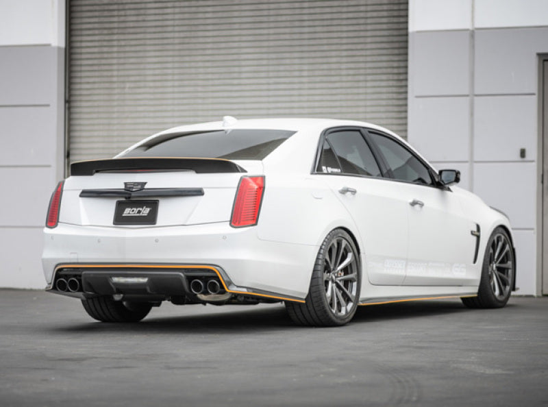 Borla 2016-2018 Cadillac CTS-V 6.2L V8 2.75in Diameter S Type Cat-Back Exhaust with Valves Black Chrome Tip