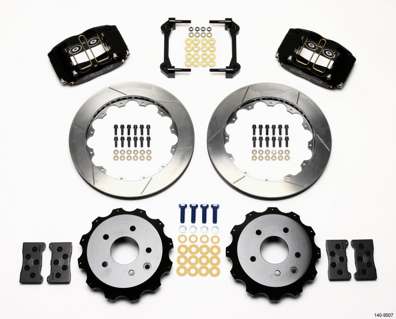 Wilwood 2003-2009 Nissan 350Z / Infiniti G35 Dynapro Radial Rear Big Brake Kit (12.88in) - Black / Slotted