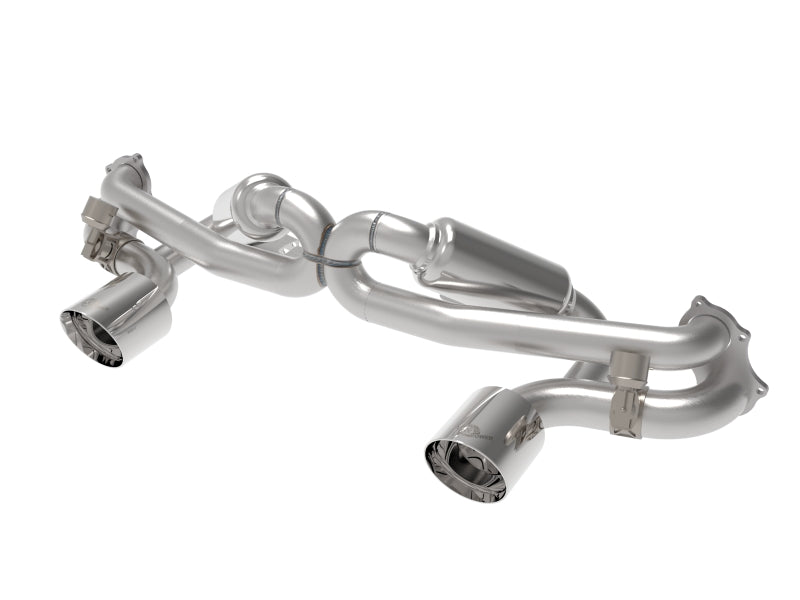 aFe MACH Force-Xp 2.25in-2.5in 304 Stainless Steel Exhaust Cat-Back 2020-2022 Porsche Cayman GT4 (718) - Polished Tips
