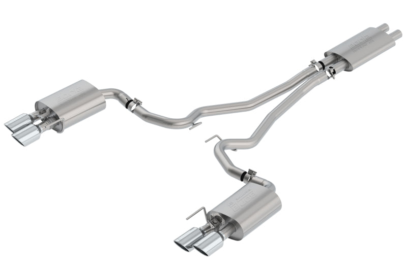 Borla 2018-2022 Ford Mustang GT Cat-Back Exhaust System Touring - Rolled Polished Tips