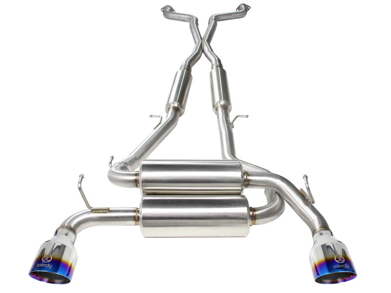 aFe Takeda 2-1/2in 304 Stainless Steel Cat-Back Exhaust Infiniti G37 08-13/Q60 2014-2015 V6-3.7 with Blue Flame Tips - photo 4