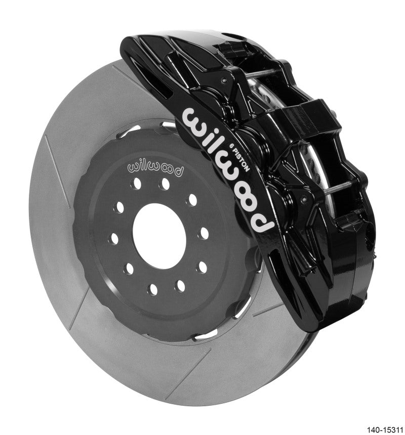 Wilwood 2005-2013 Chevrolet Corvette C6 SX6R Front Big Brake Kit (15in) - Black / Slotted