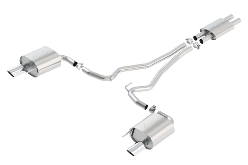 Borla ATAK Cat-Back 2015 Ford Mustang 3.7L V6 MT/AT 2.25in Pipe 4in Single Round Rolled Tips - photo 2