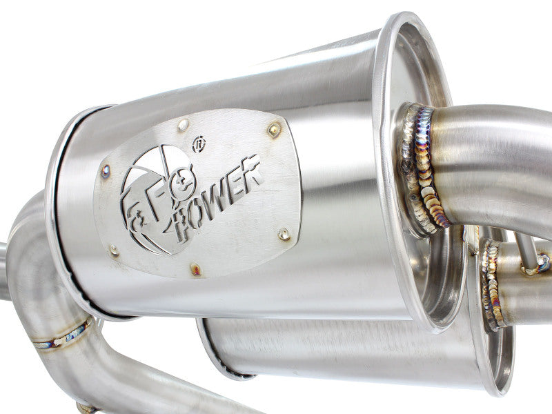 aFe MACH Force-Xp 2.5in Axle-Back Stainless Exhaust with Polished Tips 2007-2013 BMW 335i 3.0L L6 (E90/92) - photo 4