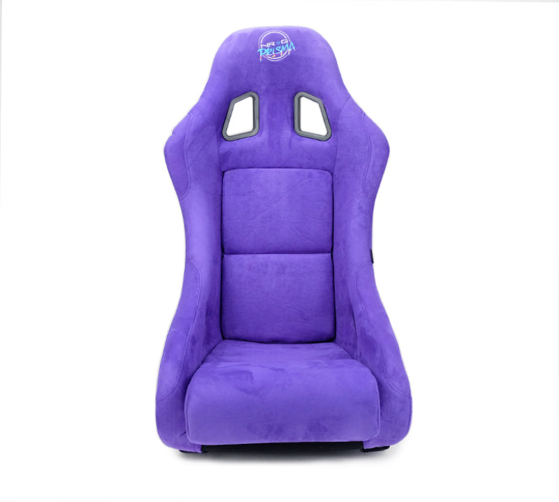 NRG FRP Bucket Seat PRISMA Edition w/ Pearlized Back Purple Alcantara