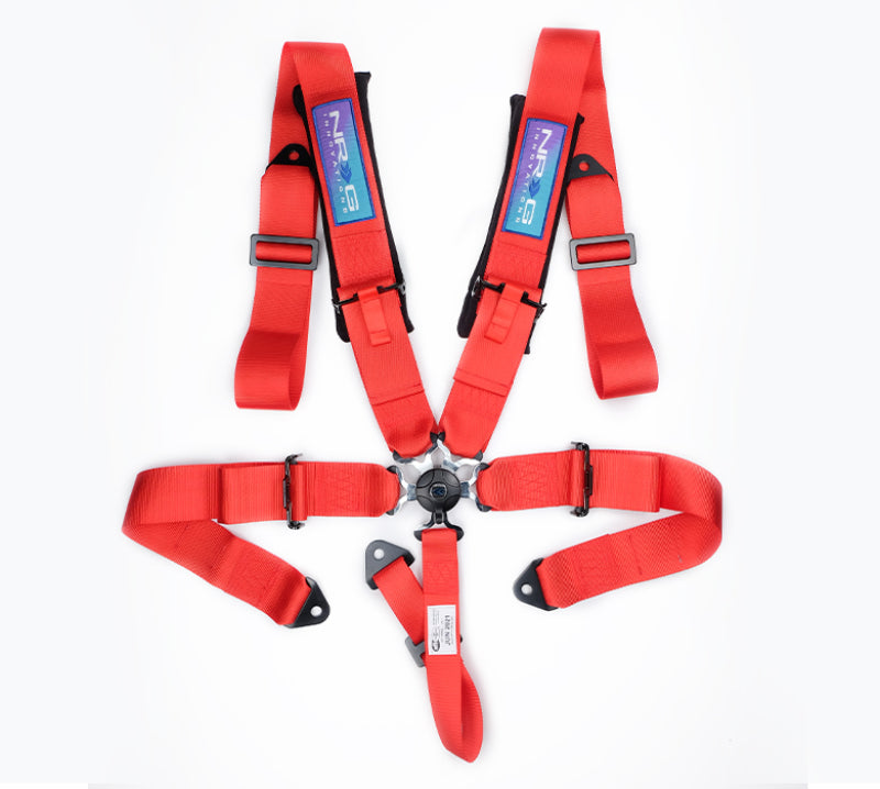 NRG 5PT 3in. Seat Belt Harness / Cam Lock - Red (SBH-B6PCRD)