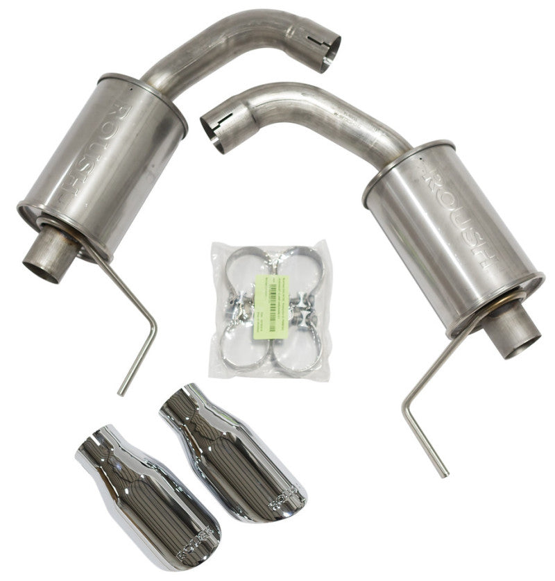 Roush 2015-2017 & 2024 Ford Mustang 5.0L V8 Exhaust Kit with Round Tips (304 Stainless Steel)