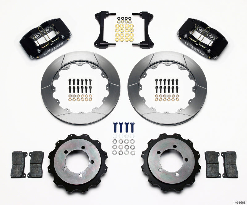 Wilwood Mitsubishi Lancer Evolution VIII Dynapro Radial Rear Big Brake Kit (12.88in) - Black / Slotted