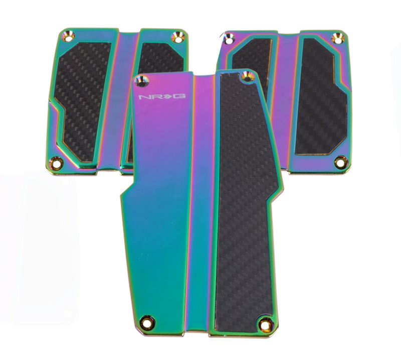 NRG Brushed Aluminum Sport Pedal M/T - Neochrome w/ Black Carbon