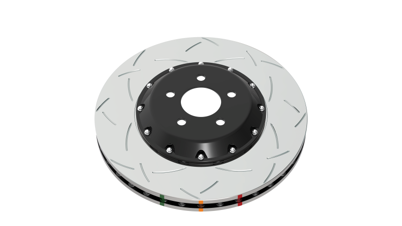 DBA Chevrolet Corvette (C5/C6) 5000 Series T3 Slotted 2-Piece Front Brake Rotor, Black Hat (DBA52994BLKS)