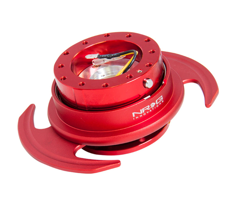 NRG Quick Release Kit Gen 3.0 - Red Metal Body / Red Ring w/ Handles (SRK-650RD)