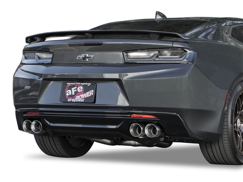 aFe MACH Force-Xp 3in 304 Stainless Steel Axle-Back Dual Exhaust (NPP) with Polished Tips 2016-2017 Camaro SS V8-6.2L
