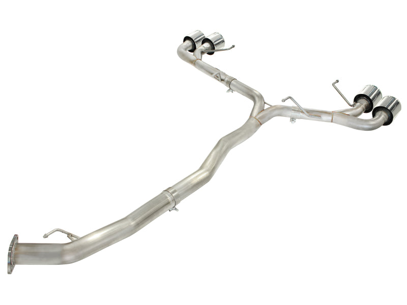 aFe Takeda 3in Stainless Steel Exhaust Cat-Back 2009-2014 Nissan GTR V6 3.8L Polished Tips - photo 3