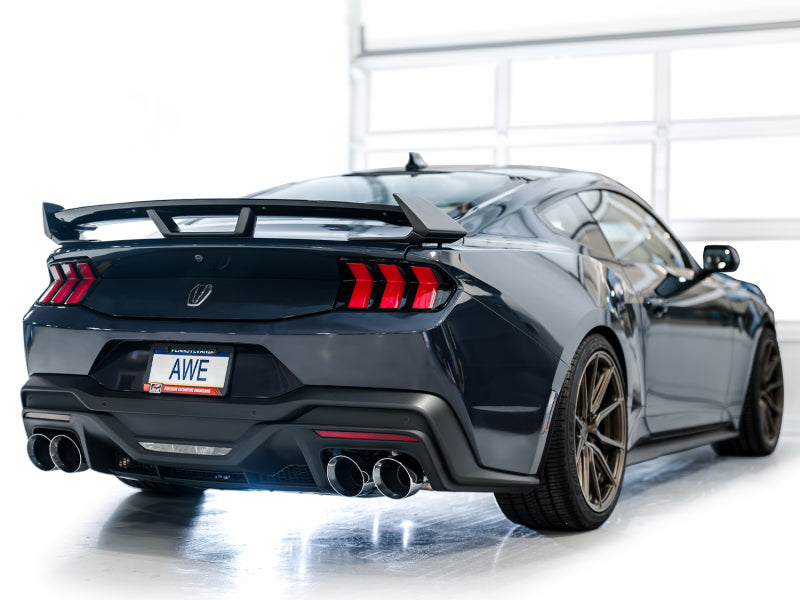 AWE Tuning 2024 Ford Mustang Dark Horse S650 RWD Track Edition Cat-Back Exhaust with Quad Chrome Silver Tips - photo 6