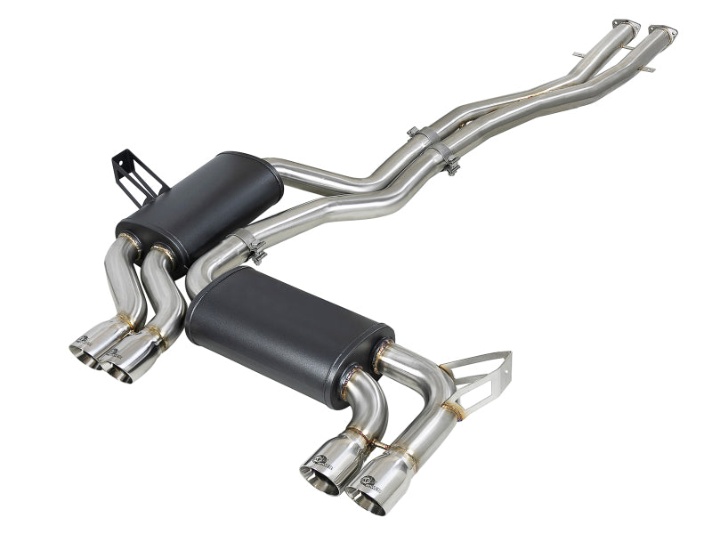 aFe MACH Force-Xp 2.5in 304 Stainless Steel Cat-Back Exhaust with Polished Tips 2001-2006 BMW M3 - photo 2