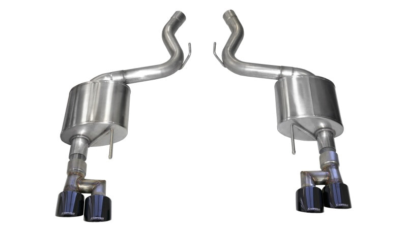 CORSA Performance 2018-2023 Ford Mustang 5.0L V8 3in Sport Axle-Back Dual Rear Exit with 4in Black PVD Pro-Series Tips