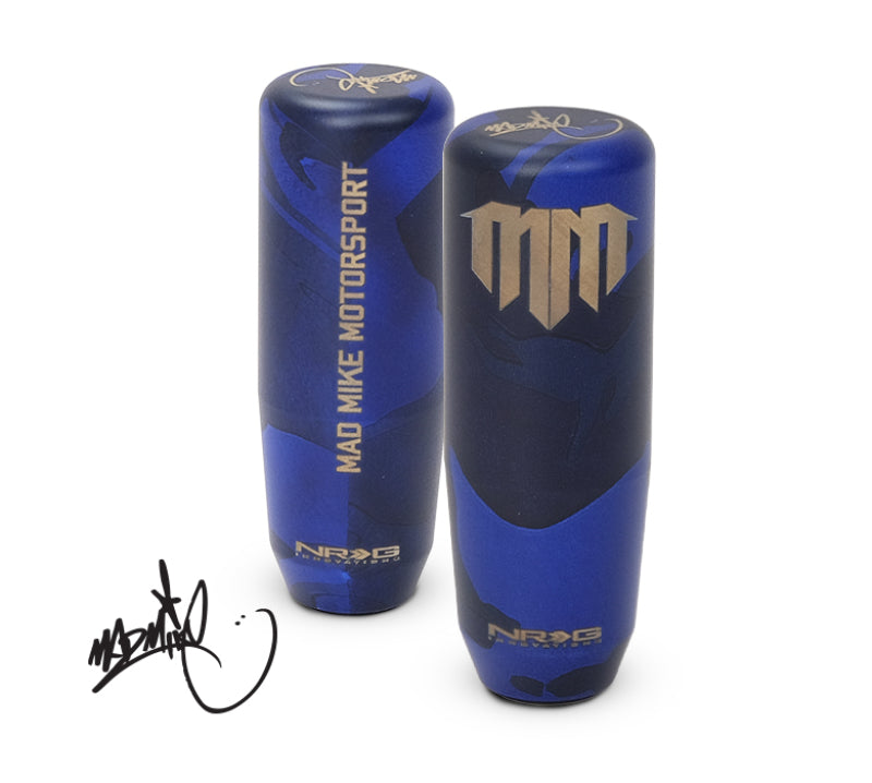 NRG Universal Shift Knob - Heavy Weight - Mad Mike Signature Short Shifter - Blue Camo (SK-450CM-MM)
