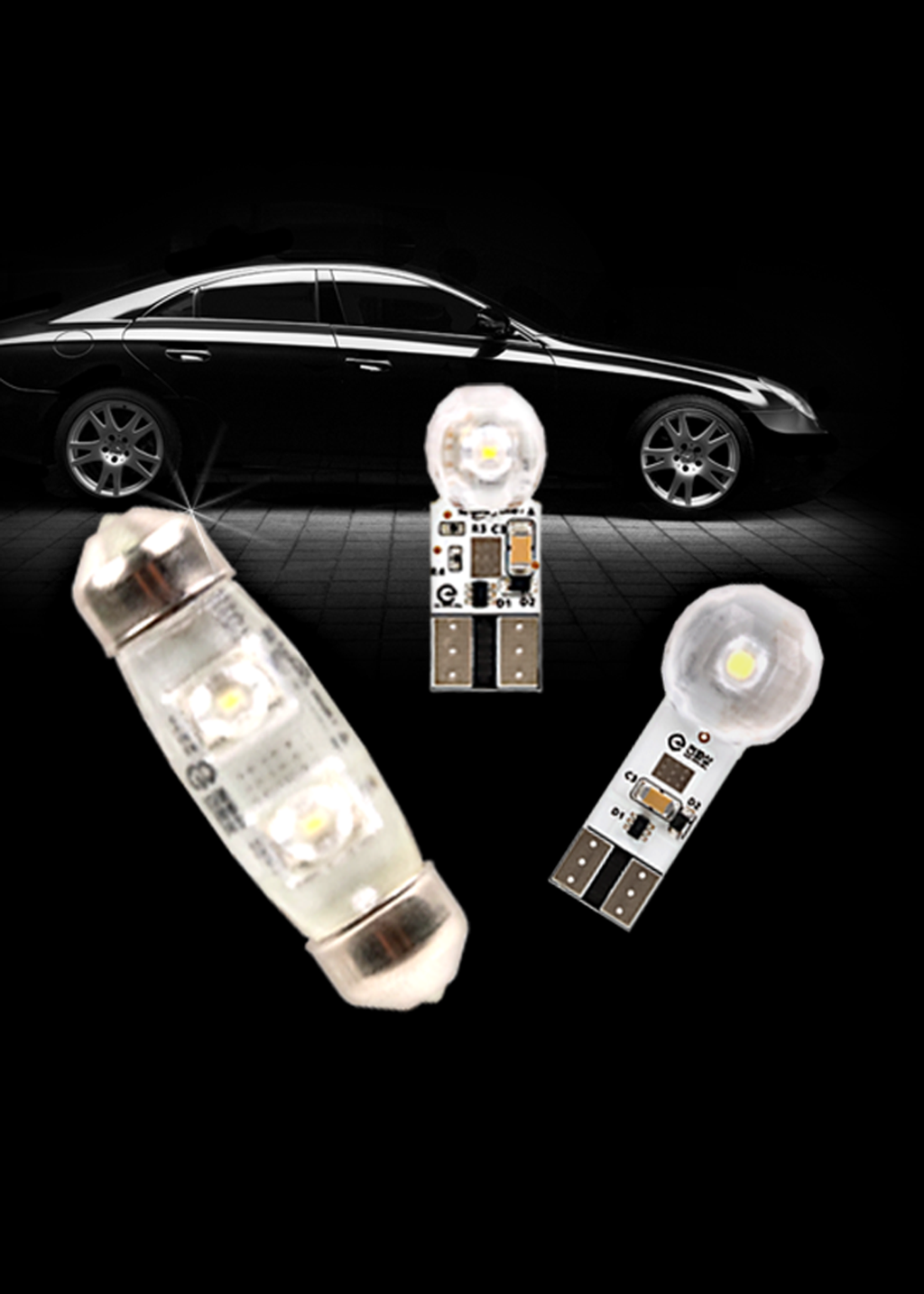 Crystal-LED T10/T15/Festoon Bulbs (SET OF 2)