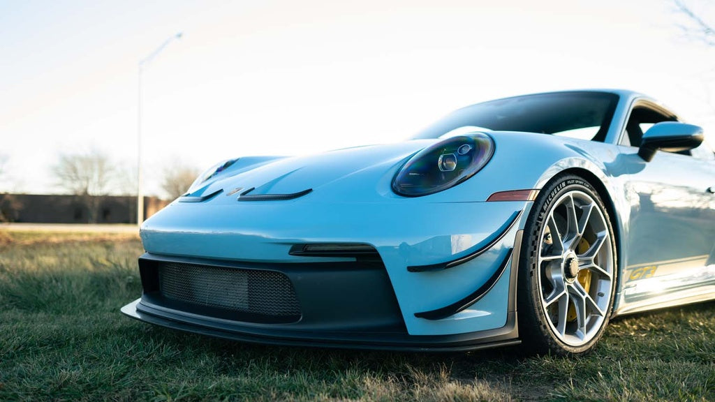 Dual element dive planes installed on Porsche 992 GT3