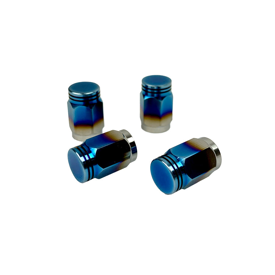 EVS Tuning Burnt Titanium Valve Stem Cap Set (4 Pieces)