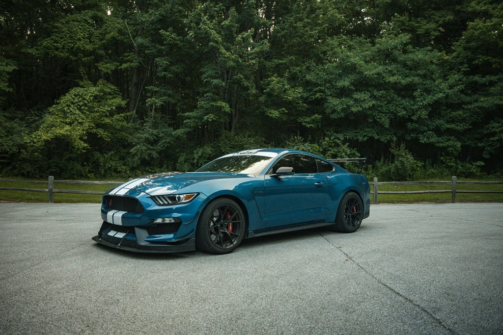 Front splitter kit installed on Shelby GT350