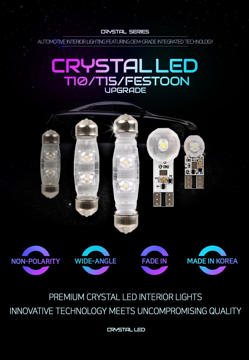 Crystal-LED T10/T15/Festoon Bulbs (SET OF 2)