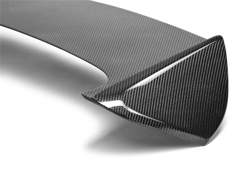 Seibon 2008-2010 Subaru WRX/STI Hatchback OEM-style Carbon Fiber Rear Spoiler w/ LED Cutout - photo 3