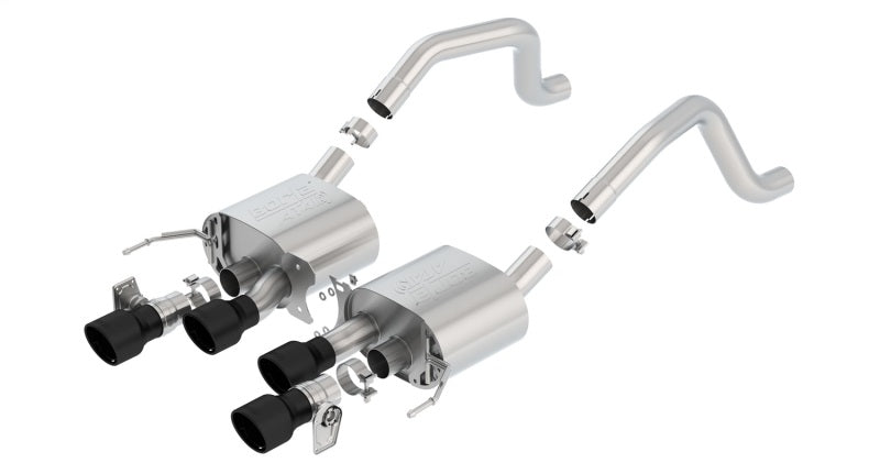 Borla 2015+ Chevrolet Corvette C7 Z06 6.2L Axle-Back ATAK Exhaust Black Quad Tips without AFM with NPP - photo 2