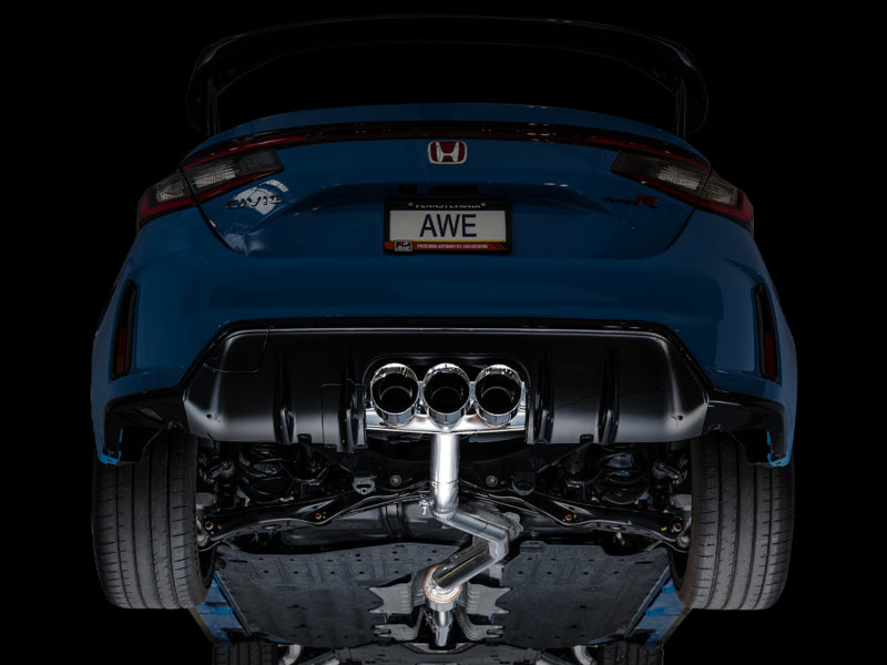 AWE Tuning 2023 Honda Civic Type R FL5 Track Edition Exhaust with Triple Chrome Silver Tips - photo 2