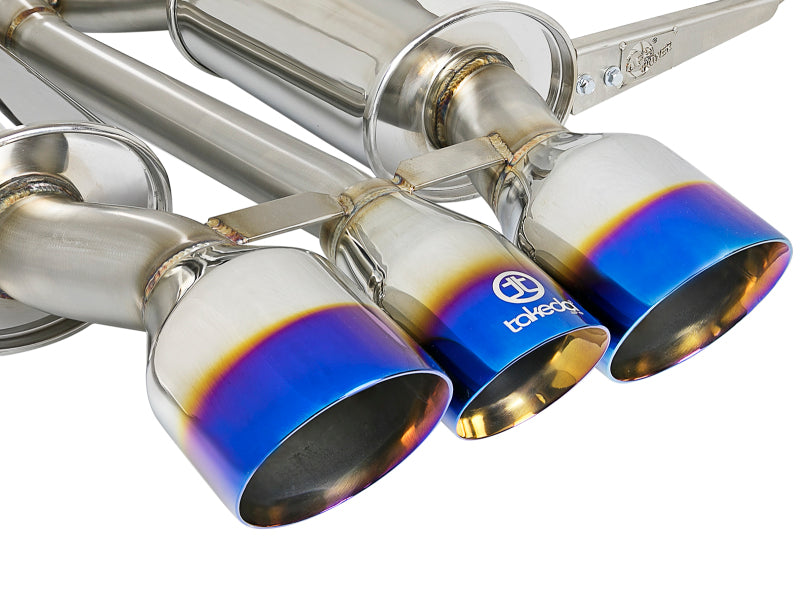 aFe Takeda 3in 304 Stainless Steel Cat-Back Exhaust with Blue Flame Tips 2017+ Honda Civic Type R I4 2.0L - photo 3