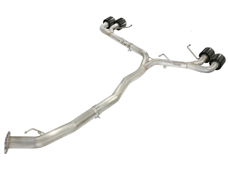 aFe Takeda 3in Stainless Steel Exhaust Cat-Back 2009-2014 Nissan GTR V6 3.8L Carbon Fiber Tips - photo 4