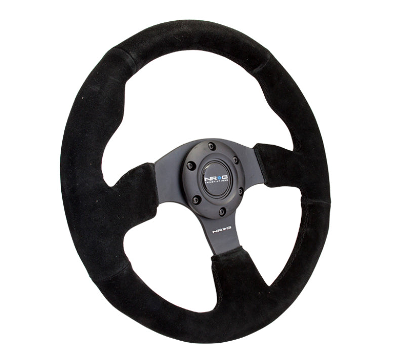 NRG Reinforced Steering Wheel (320mm) Suede w/ Black Stitch (RST-012S) - photo 2