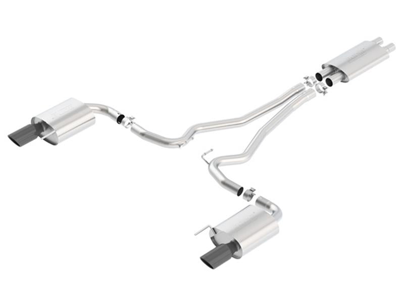 Borla Touring Cat-Back 2015 Ford Mustang GT 5.0L V8 MT/AT 2.5in pipe Black 4in tip - photo 4