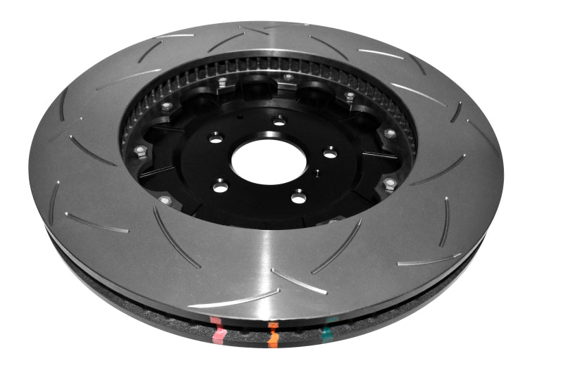 DBA Nissan GT-R (R35) 5000 Series T3 Slotted 2-Piece Front Right Brake Rotor, Black Hat (DBA52379BLKRS)