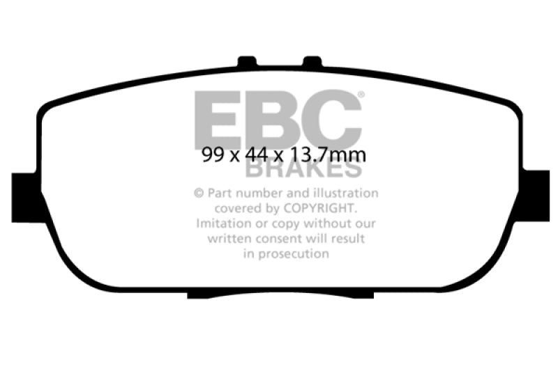 EBC Mazda Miata MX-5 (NC) Redstuff Ceramic Low-Dust Rear Brake Pads (DP31775C)