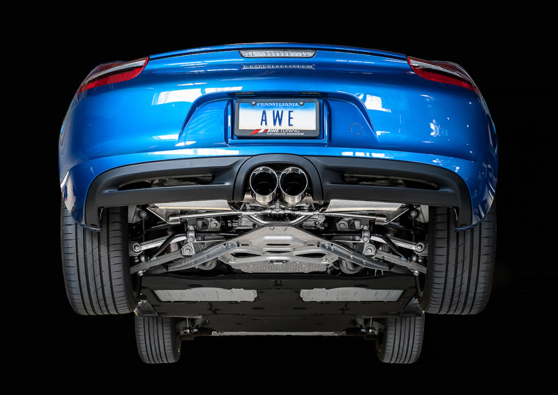 AWE Tuning Porsche 981 Performance Exhaust System - with Chrome Silver Tips - photo 2