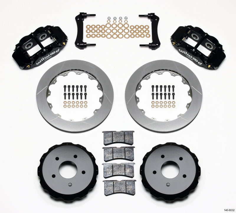 Wilwood 1997-2004 Chevrolet Corvette C5 / Z06 Forged Narrow Superlite 4R Rear Big Brake Kit (12.88in) - Black / Slotted