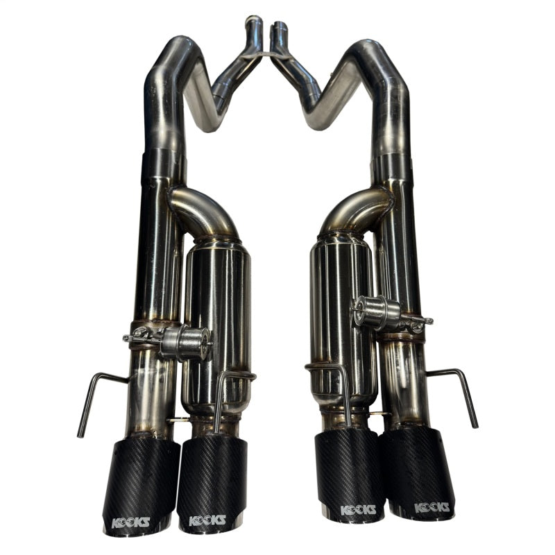 Kooks Headers 2009-2013 Chevrolet Corvette Z06/ZR1 3in. Valved Axle-Back Exhaust with CF Tips - photo 6