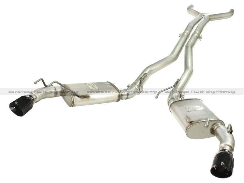 aFe MACH Force-Xp Exhaust 3in Stainless Steel Cat-Back 2010-2013 Chevrolet Camaro V8-6.2L (gloss blk tip)