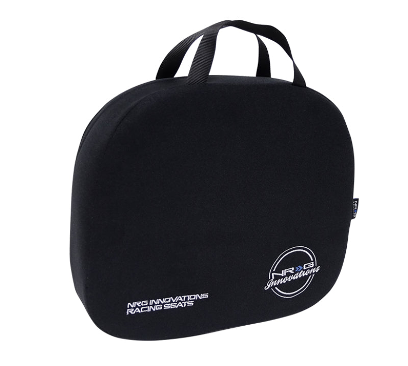 NRG Racing Seat Cushion - One Piece Memory Foam Nylon Black w/ White Stitching (SC-WHD01)