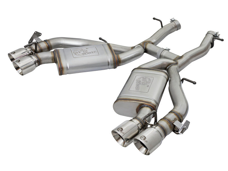 aFe MACH Force-Xp 3in 304 Stainless Steel Axle-Back Dual Exhaust (NPP) with Polished Tips 2016-2017 Camaro SS V8-6.2L - photo 2