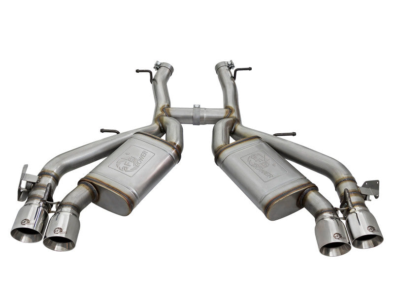 aFe MACH Force-Xp 3in 304 Stainless Steel Axle-Back Dual Exhaust (NPP) with Polished Tips 2016-2017 Camaro SS V8-6.2L - photo 3